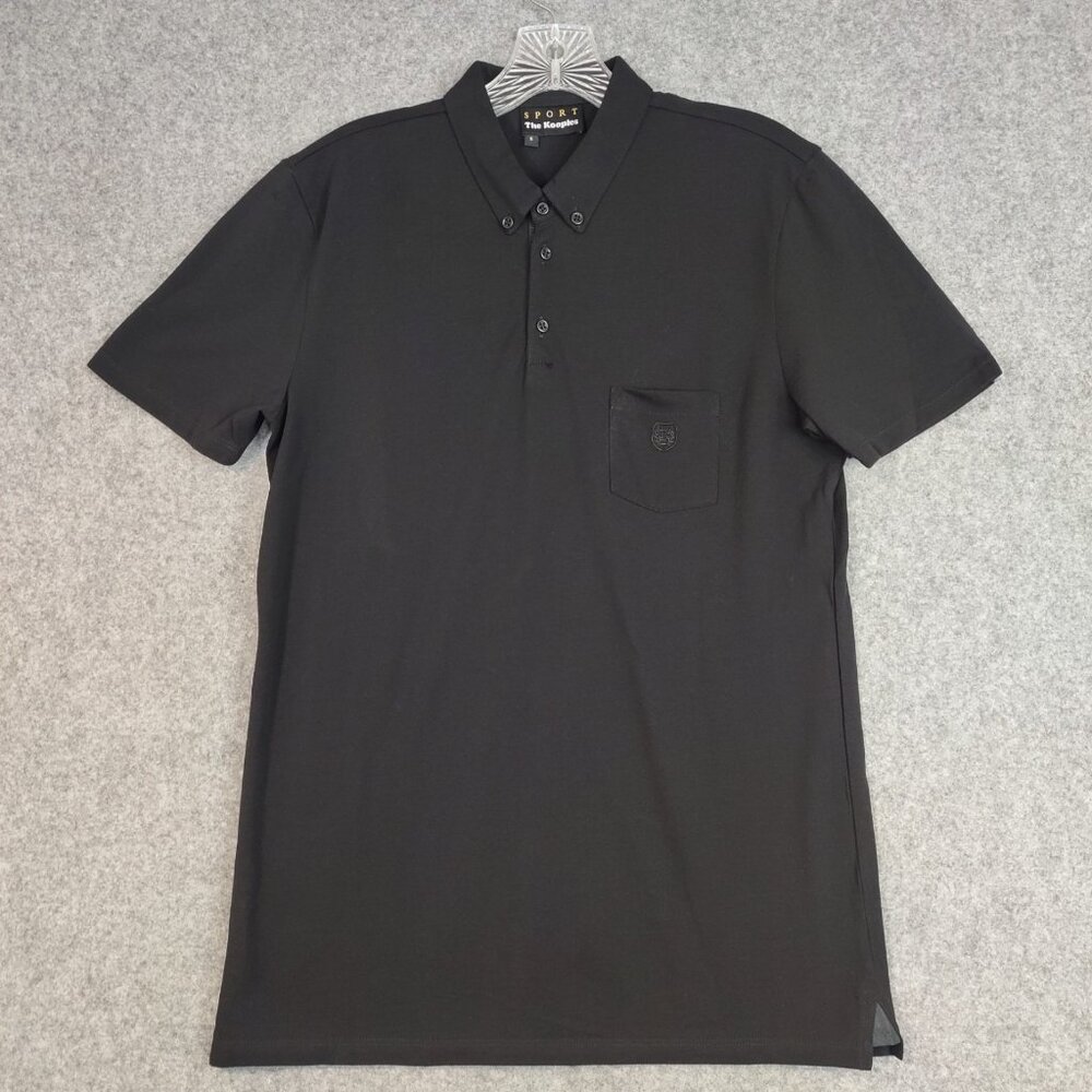 Kooples Shirt Mens Size S Womens M Sport Polo Black Academia Preppy Pocket NEW